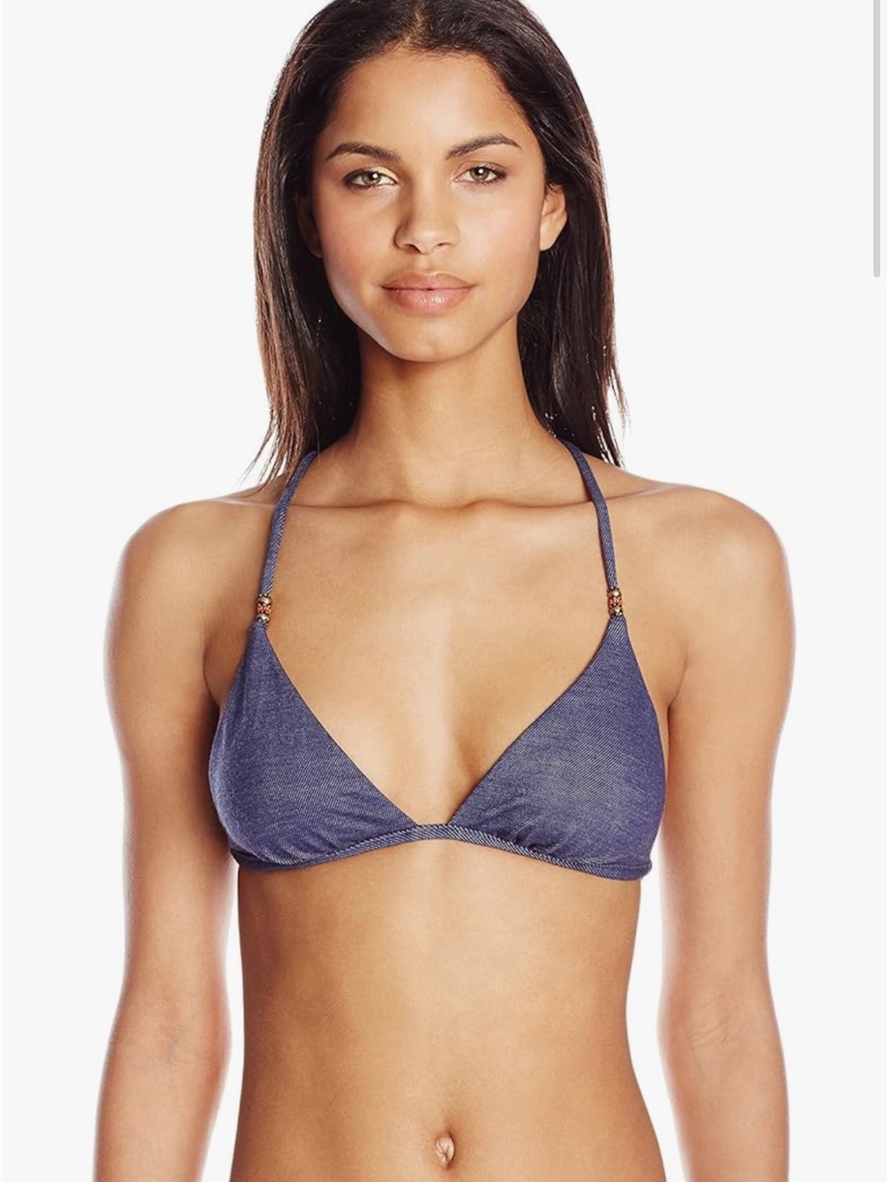 SOFIA by ViX Denim Blue Triangle Bikini Top